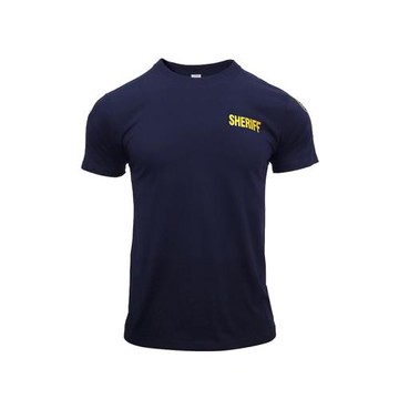 美國縣治安官sheriff短袖戰術T恤純棉真人CS識別服半袖男士青年