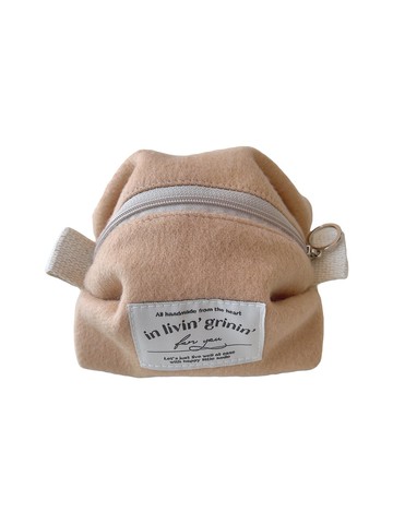 羊毛馬卡龍小包 S_peach