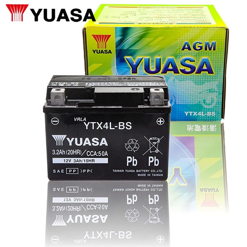 ランキング1位 2年保証付 YTX4L-BS YUASA ユアサ バッテリー YT4L-BS YT4LBS FT4L-BS 4L-BS トゥデイ  TODAY ディオ Let's4 バイクバッテリー | LINEショッピング