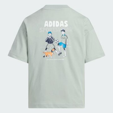【adidas 愛迪達】 短袖上衣 T恤 童裝 KS8216