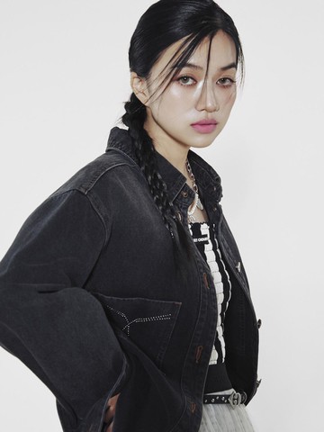 Ribbon-decorated Oversized Cotton-blend Shirt [Dark Grey] (LFPDS25020GYD)