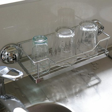 【FECA 非卡】E1 不鏽鋼置物架 L/M/S｜免釘免鑽 無痕吸附 不傷牆面