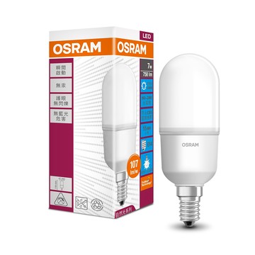 OSRAM 迷你7W E14 LED燈泡 全電壓-白光 5入