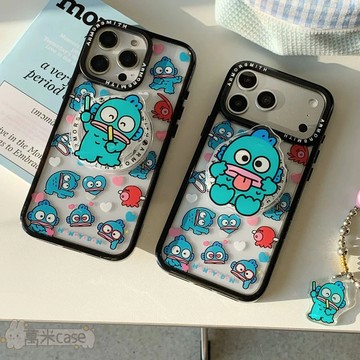 可愛 卡通 醜魚漢頓 磁吸支架 適用iPhone 17 16 E 15 14 13 12 pro max 11 手機殼