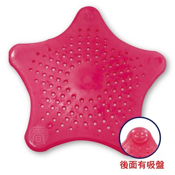 派樂 吸盤式防堵塞墊(海星款1入)海星造型排水口墊 過濾網 地漏蓋 頭髮果皮毛髮飾品戒指小物等防堵塞 廚房浴室可用