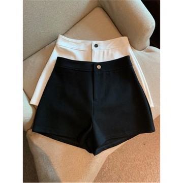 胖mm下半身失蹤西裝短褲女秋冬加絨高腰顯瘦a字緊身彈力辣妹熱褲