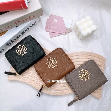 美國代購??台灣現貨 Tory Burch 大金logo 拉鍊短夾【送禮精選★APP下單點數4倍送】