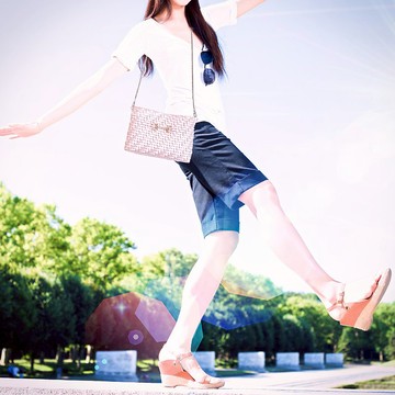 斜背包|手工編織包 - 粉紅是浪漫的色彩 背著包包過我的浪漫生活