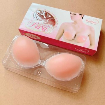 freebra硅膠隱形文胸婚紗照聚攏美背無痕內衣加厚無肩帶青年純色