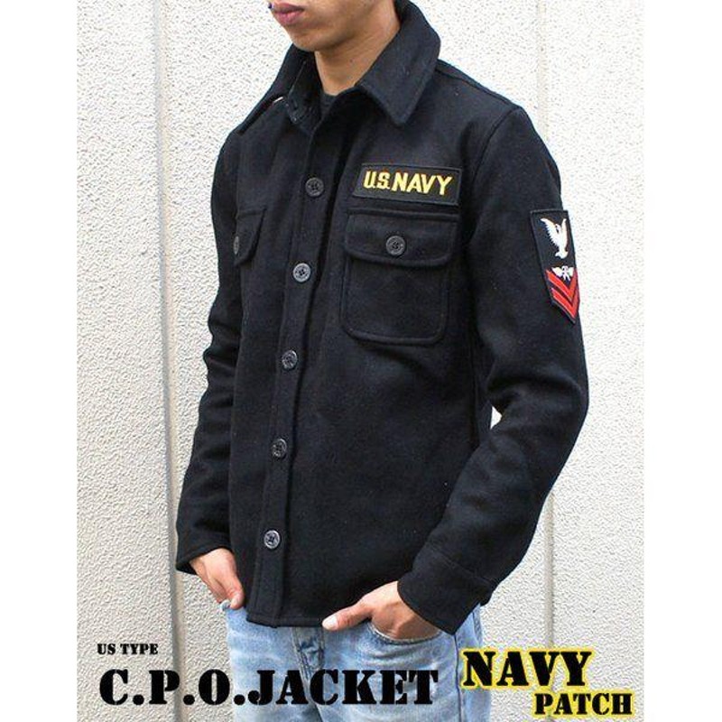 残りわずか C.P.O.ジャケット 米軍 米軍 NAVYパッチ C.P.O.ジャケット