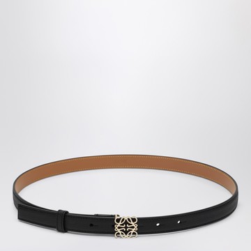 Anagram belt in black/gold leather