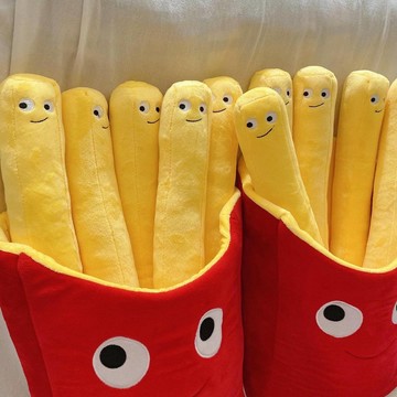 超可愛抱枕.ᐟ.ᐟ 熱銷爆單款🎁  50cm超可愛大薯條🍟漢堡🍔披薩🍕（30cm/50cm）五條薯條+盒子 交換禮物