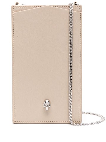 Alexander McQueen - Skull leather phone bag - women - Calf Leather - One Size - Neutrals
