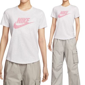 Nike As Nsw Club Ss Tee Icn Ftra 女款 灰白粉色 棉質 柔軟 短袖 DX7907-052