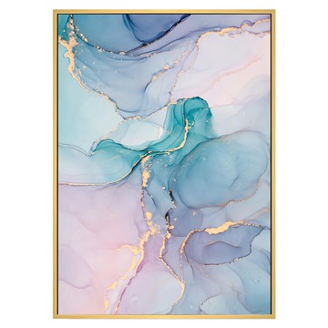 菠蘿選畫所 融融III 掛畫 40 x 30cm 抽象水墨風 掛飾 居家裝飾  木色