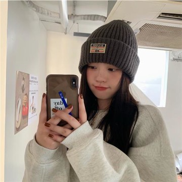 帽子潮日系復古百搭保暖毛線帽女冬季韓版ins情侶護耳針織帽學生