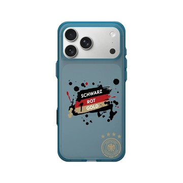 iPhone 17 Pro Max Clear (相機按鈕) 夜幕藍 - Deutscher Fußball-Bund - Schwarz Rot Gold