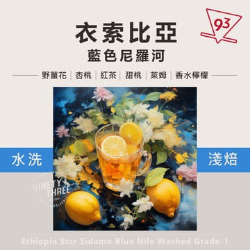 衣索匹亞 非洲之星 西達摩 藍色尼羅河 水洗 一級 淺焙 熟豆 咖啡豆 200g『93咖啡』