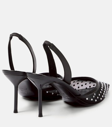 Paris Texas Lidia 70 embellished mesh slingback pumps