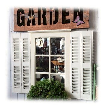 法式鄉村實木做舊百葉窗壁掛 裝飾鏡 拍攝道具 沙發背景墻1入