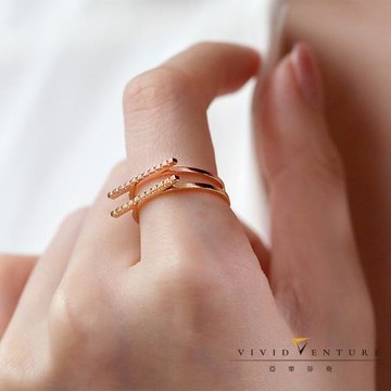 亞帝芬奇 亮金款 造型戒指 I 二色任選 14K金