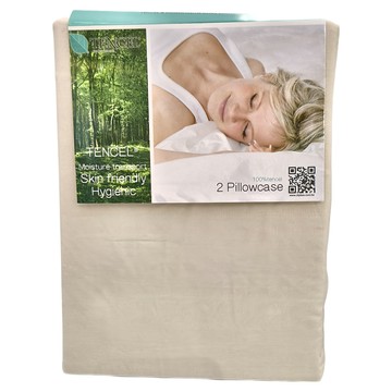 A-nice 雅妮詩 天絲枕套 100%萊賽爾纖維 信封枕套  48 x 75cm  淡黃  1組