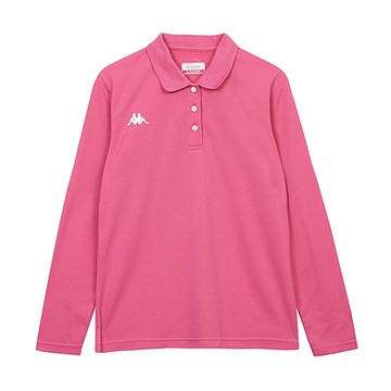 KAPPA義大利 吸濕排汗女生長袖 POLO衫 桃紅 371U8PWXLF