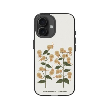 iPhone 16 Clear (相機按鈕) 酷墨灰 - ilovedoodle (Lim Heng Swee) - Cat and Plant - 喵喵樹