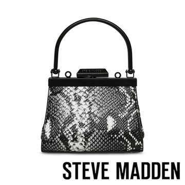 STEVE MADDEN-BELLO 蛇皮迷你手提包-黑色