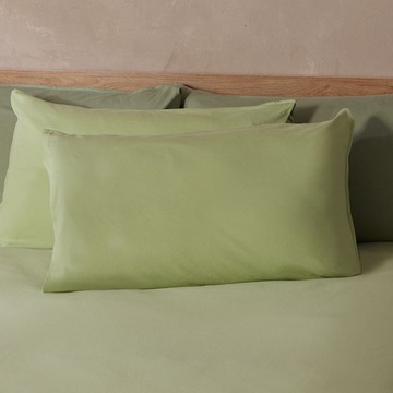 素面雙色信封式枕套1入-草原綠