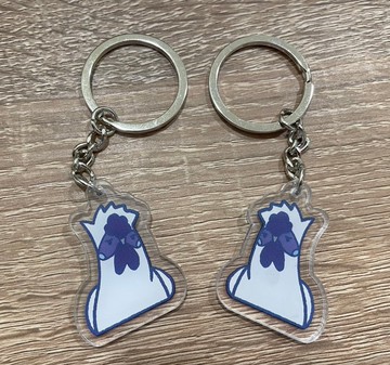 烏骨雞啾啾壓克力吊飾