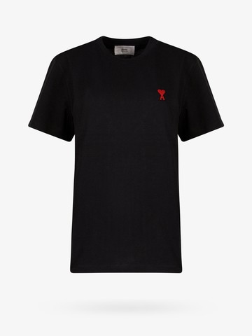 Cotton t-shirt with embroidered logo - AMI PARIS - gender_Man