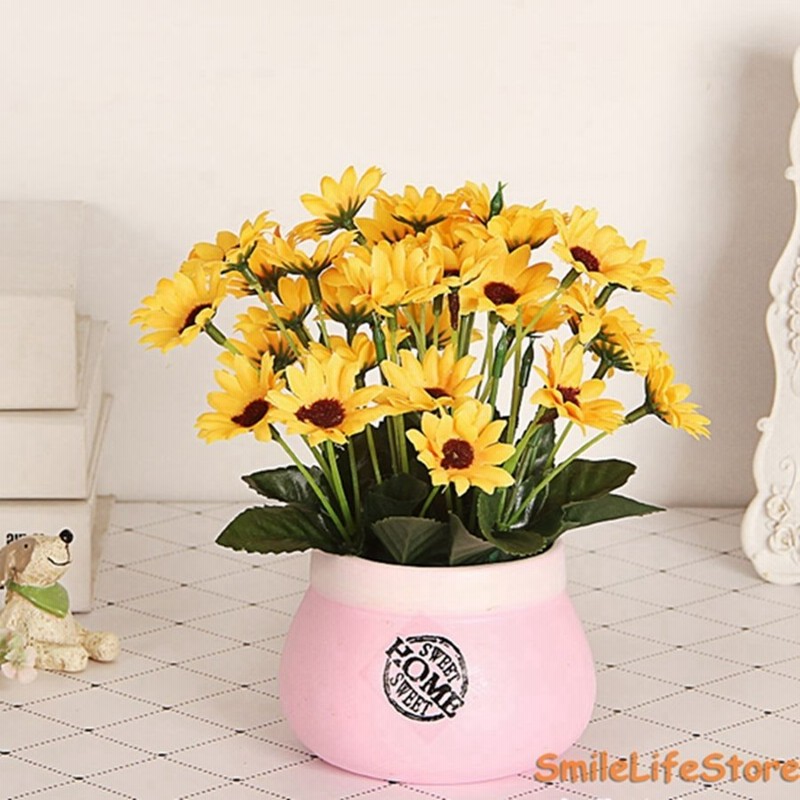 造花 向日葵 ひまわり 太陽花 ミニ セラミック花瓶付き 枯れない花 花束 観葉植物 ブーケ 鉢植え 盆栽 インテリア 室内 部屋 喫茶店 通販 Lineポイント最大0 5 Get Lineショッピング
