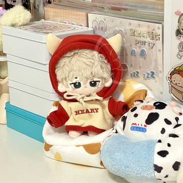 名創優品✨【哇嗚哇嗚】牛角衛衣10cm娃衣便15cm棉花娃娃衣服玩偶diy禮物交換禮40釐米娃衣明星娃娃衣服坐姿娃衣