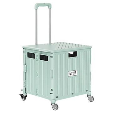 U-CART 優卡得 45L摺疊購物車 - 五秒快速摺疊 360度萬向輪  燦亮綠  1個