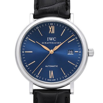 IWC 萬國錶 Portofino柏濤菲諾經典皮帶腕錶(IW356523)x藍面x40mm