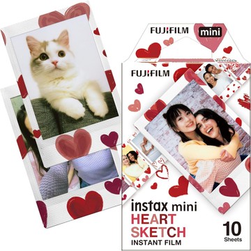 現貨馬上出 富士 instax mini HEART SKETCH 心型 愛心 拍立得底片 mini41 mini12