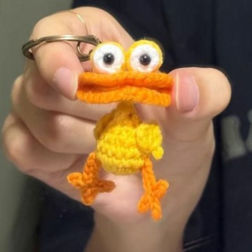 🔥新款🔥醜小鴨醜萌可愛小鴨子編織毛綫鈎織diy材料包 鈎織小黃醜鴨掛件 手工編織材料包 毛線鉤織 手作材料 手工自製