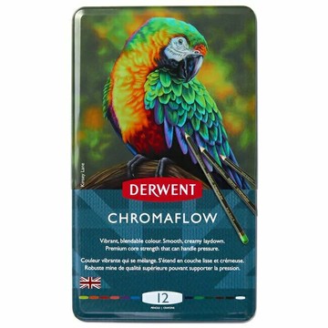 【DERWENT 德爾文】 DW2305856 CHROMAFLOW 油性色鉛 12色【APP滿額下單10%點數(單一帳號最高5000點)】1/31止