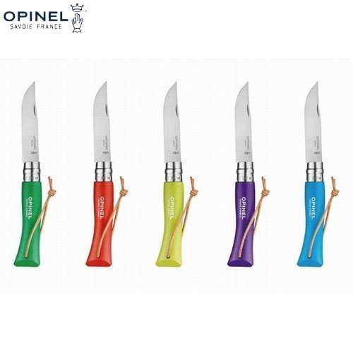 オピネル OPINEL ステンレススチール 革紐付 #7 Colorama