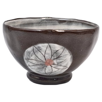 4吋井 陶瓷 容量300ml 適用溫度-30℃~100℃ 日本製  礫土野花  1個