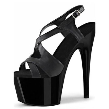 鋼管舞高跟鞋恨天高細跟防水臺羅馬鏤空15cm超高跟鞋20厘米涼鞋女