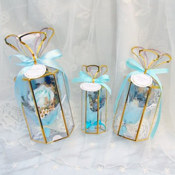 迷你乾燥花束禮盒(大)-寧靜藍 生日禮物