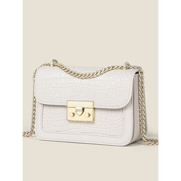 輕奢品牌女包mk真皮小方包名牌菱格小包包斜挎金球鏈條包小眾設計