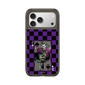 iPhone 17 Pro Max AirX 本質黑 - Joker - 小丑與蝙蝠俠撲克牌 - 棋盤風格