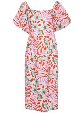 Rhode - Karima linen midi dress - women - Linen/Flax/Cotton - 8 - White