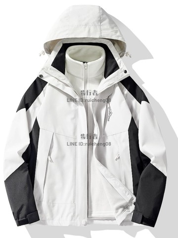 沖鋒衣男女三合一可拆卸秋冬防水防風潮牌登山服外套【步行者戶外生活館】