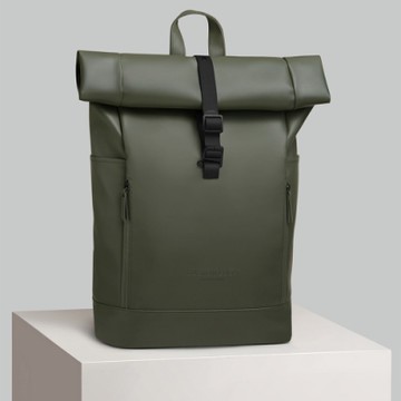 GASTON LUGA Rullen 防水個性後背包(橄欖綠/黑)