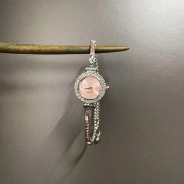 🔮免運🔮Vintage古着 Pink belt circle手錶石英錶 學生錶 考試錶 防水手表 女手錶 潮流錶