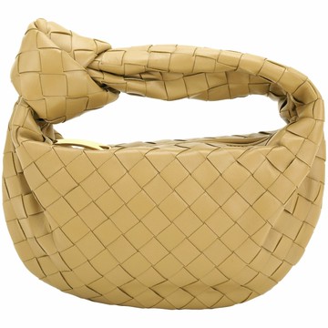BOTTEGA VENETA 寶緹嘉 Jodie 羊皮編織迷你扭結手提包(果仁棕)